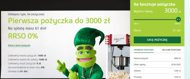 3000 złotych na 61 dni za darmo w promocji VIVUS