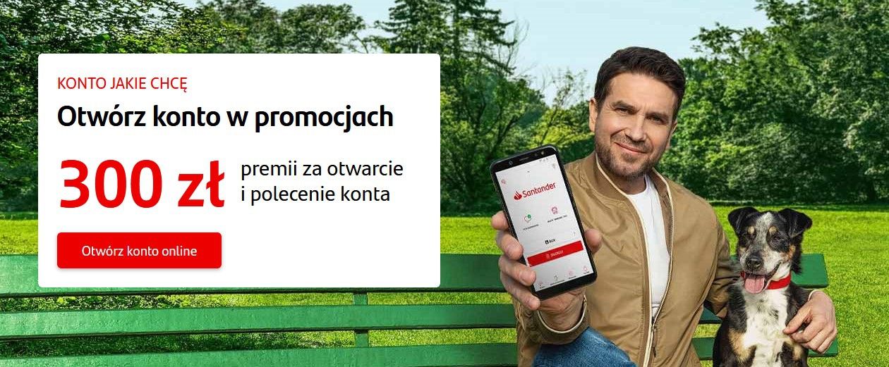 Konto bankowe bez opłat w promocji Santander Konto Jakie Chcę