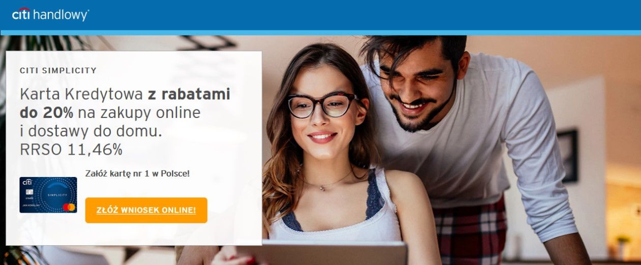 Karta Kredytowa z rabatami do 50% na zakupy Citi Simplicity