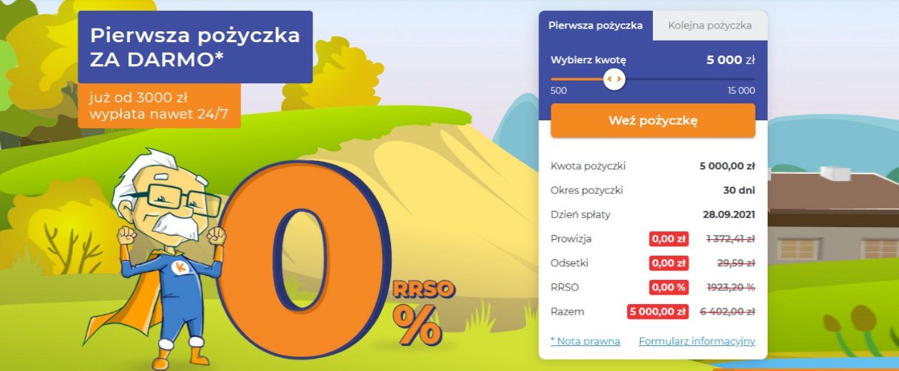 Chwil&oacute;wka za darmo od Kuki - do 5000 zł na 30 dni